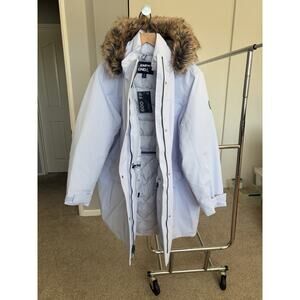 NWT Lands' End Women's 3X Expedition Faux Fur Hooded Down Parka Coat